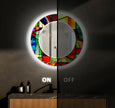 Stained Tempered Glass Wall Mirror