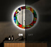 Stained Tempered Glass Wall Mirror