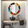 Stained Tempered Glass Wall Mirror