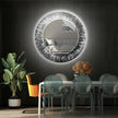 Abstract Tempered Glass Wall Mirror