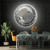 Abstract Tempered Glass Wall Mirror