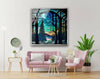 Forest Stained Tempered Glass Wall Art