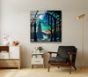 Forest Stained Tempered Glass Wall Art