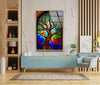 Stained Window Decor Tempered Glass Wall Art
