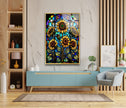 Sunflower Stained Window Tempered Glass Wall Art