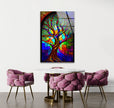 Stained Window Decor Tempered Glass Wall Art