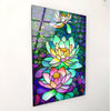 Floral Stained Tempered Glass Wall Art