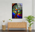 Stained Window Decor Tempered Glass Wall Art