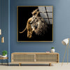 Wild Animal Lion Tempered Glass Wall Art