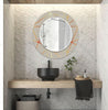 Abstract Tempered Glass Wall Mirror