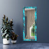 Abstract Tempered Glass Wall Mirror