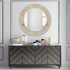 Abstract Tempered Glass Wall Mirror
