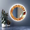 Abstract Tempered Glass Wall Mirror