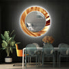 Abstract Tempered Glass Wall Mirror