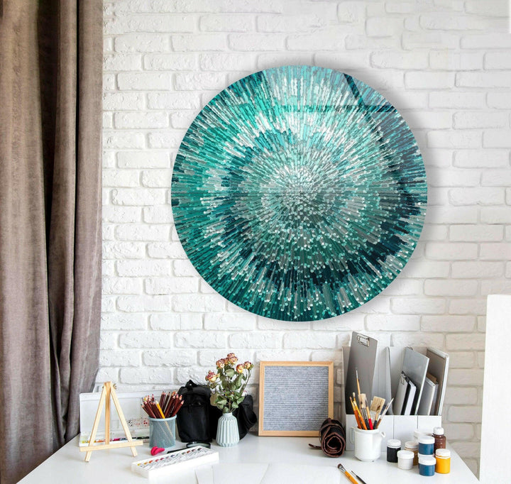 Abstract Round Tempered Glass Wall Art - MyPhotoStation