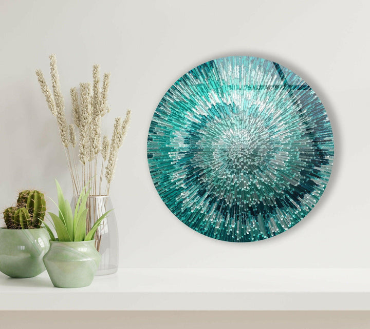 Abstract Round Tempered Glass Wall Art - MyPhotoStation