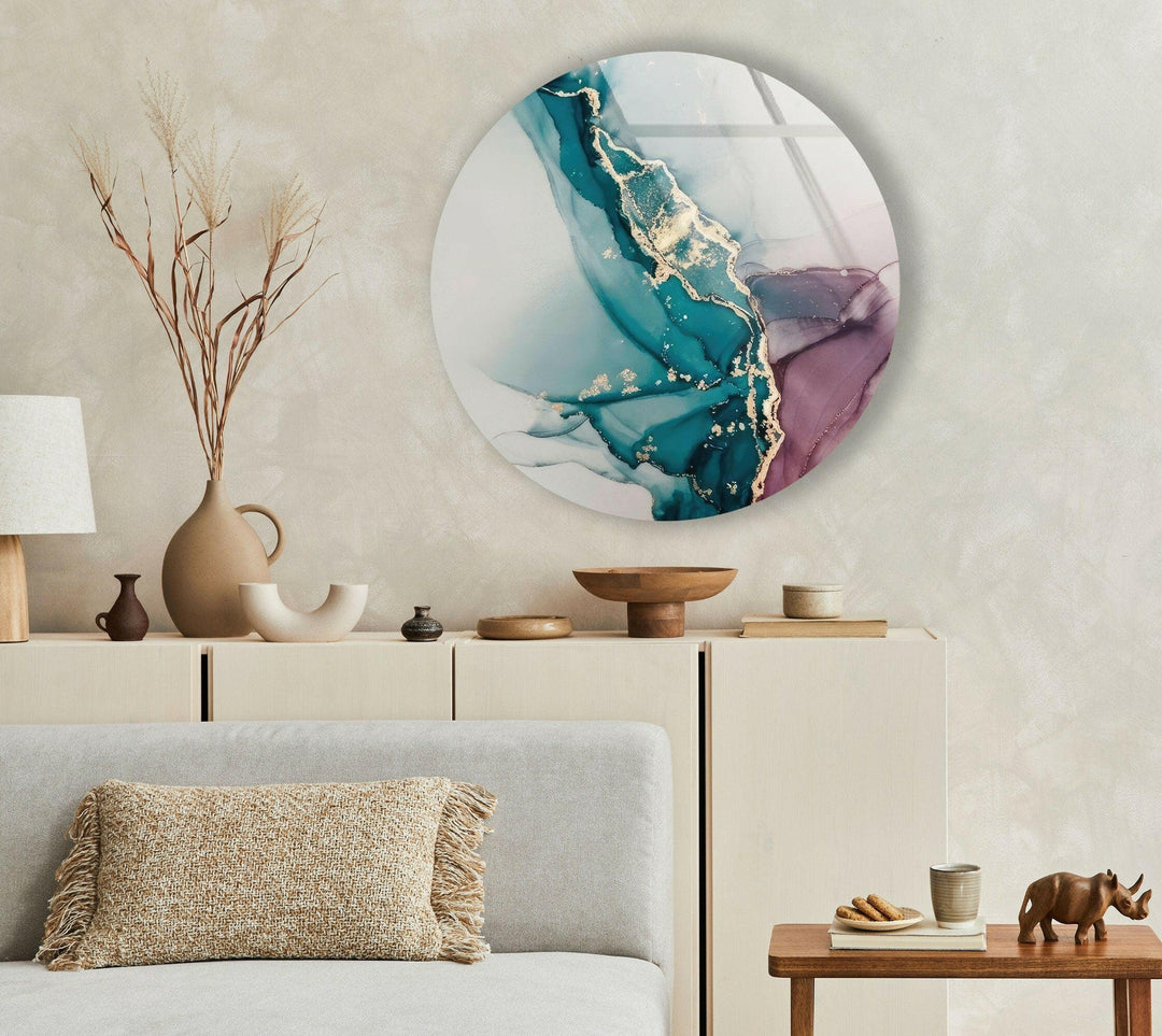 Abstract Round Tempered Glass Wall Art - MyPhotoStation