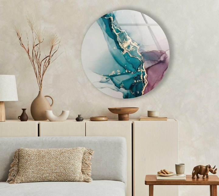 Abstract Round Tempered Glass Wall Art - MyPhotoStation