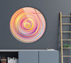 Abstract Round Tempered Glass Wall Art