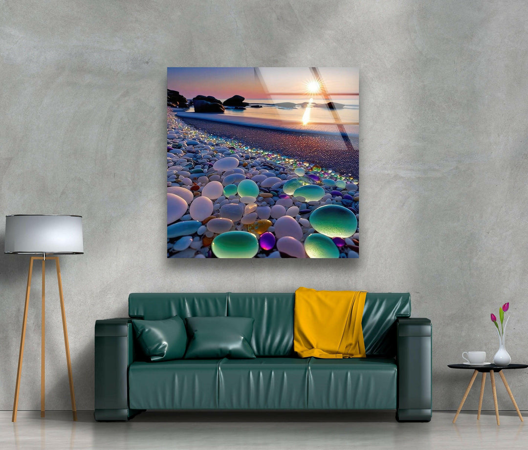 Colorful Transparent Stones Glass Art Painting & Cool Art Prints