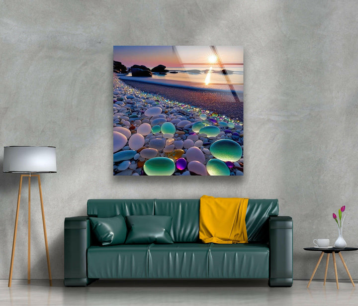 Colorful Transparent Stones Glass Art Painting & Cool Art Prints