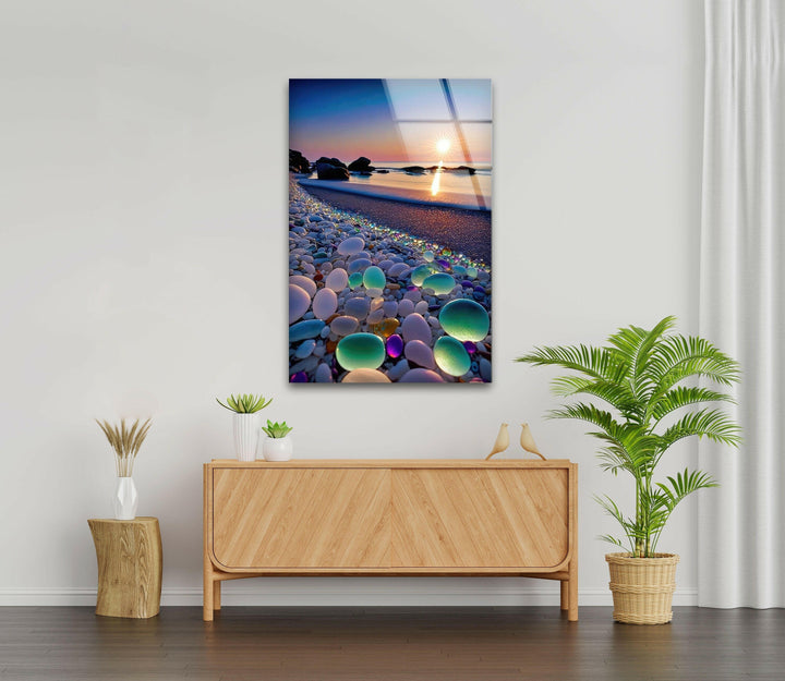 Colorful Transparent Stones Glass Photo Prints & Cool Abstract