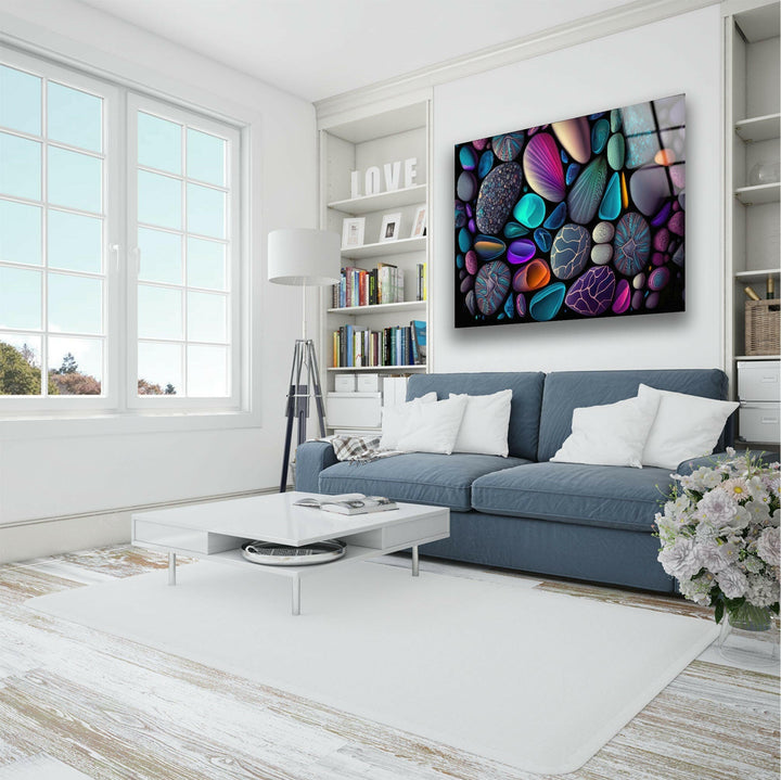 Colorful Zen Stones Spa Decor Cool Art Prints & Glass Photo