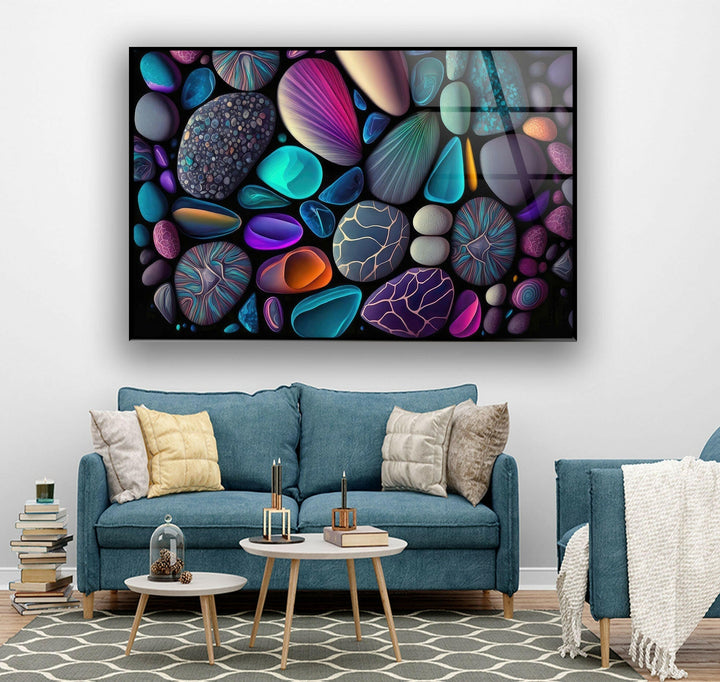Colorful Zen Stones Spa Decor Cool Art Prints & Glass Wall Pictures