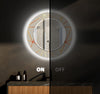 Abstract Tempered Glass Wall Mirror