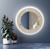 Abstract Tempered Glass Wall Mirror