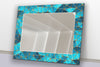Abstract Tempered Glass Wall Mirror