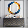 Abstract Tempered Glass Wall Mirror