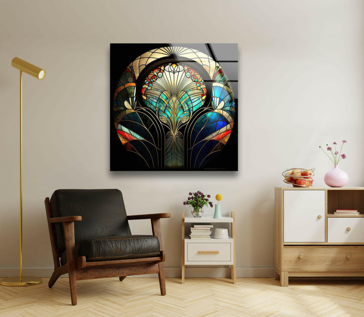 Flower Design Stained Glass Wall Art glass pictures for Wall, glass prints wall art