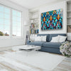 Blue Stained Tempered Glass Wall Art