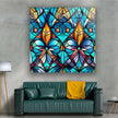 Blue Stained Tempered Glass Wall Art