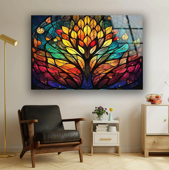 Life of Tree Decor Glass Wall Art stained glass wall art, stained glass wall decor