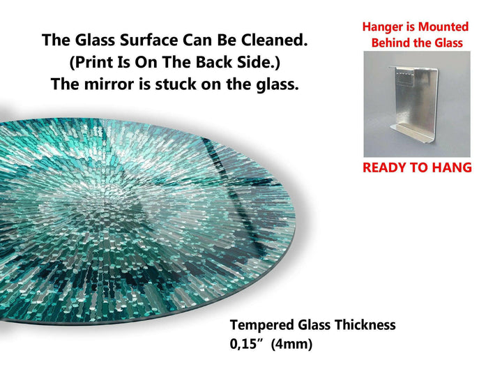 Abstract Round Tempered Glass Wall Art - MyPhotoStation