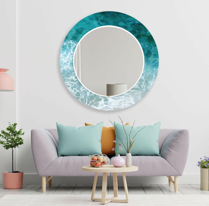 Waves Round Wall Mirror Dining Room Wall Mirror
