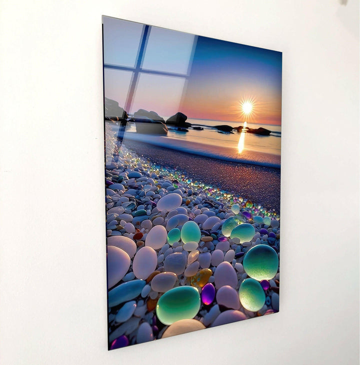 Colorful Transparent Stones Cool Art Prints & Tempered Glass Art