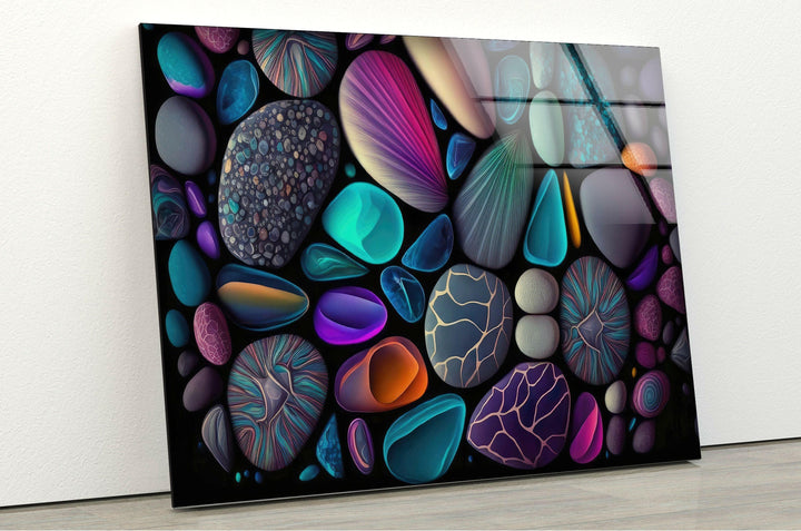 Colorful Zen Stones Spa Decor Cool Art Pieces & Glass Art Prints
