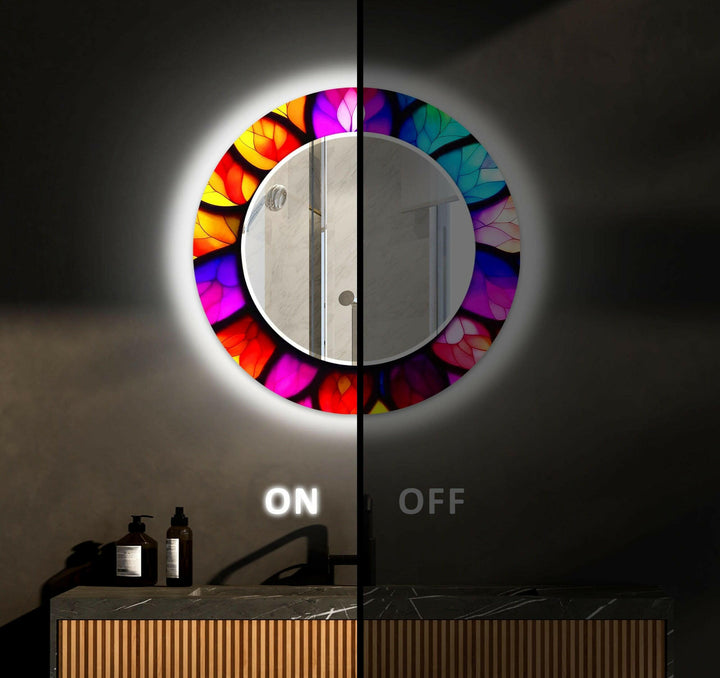 Colored Abstract Wall Mirror big mirror for living room
