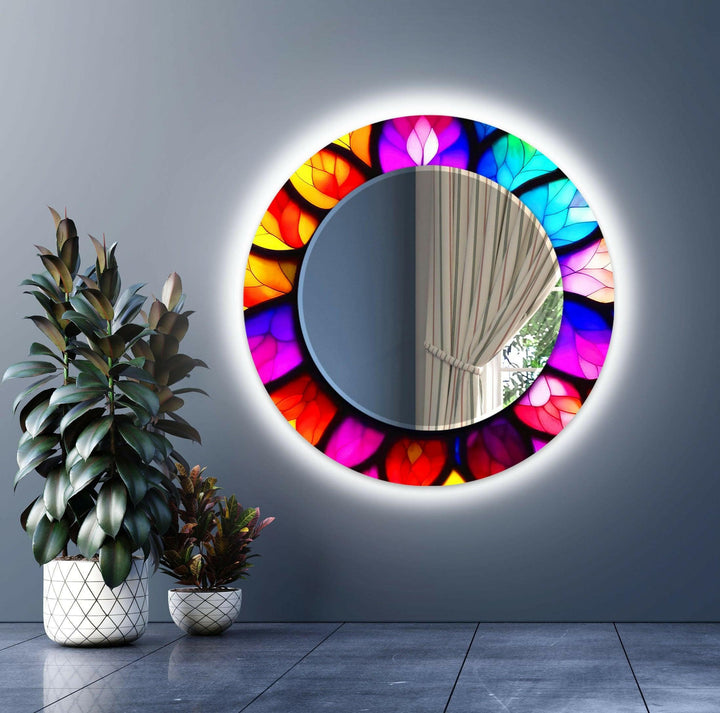 Colored Abstract Wall Mirror Large Mirror
