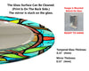 Abstract Tempered Glass Wall Mirror
