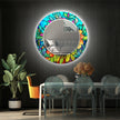 Stained Tempered Glass Wall Mirror