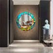Stained Tempered Glass Wall Mirror