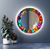 Stained Tempered Glass Wall Mirror