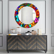 Stained Tempered Glass Wall Mirror