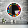 Stained Tempered Glass Wall Mirror
