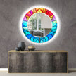 Stained Tempered Glass Wall Mirror