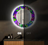 Stained Tempered Glass Wall Mirror